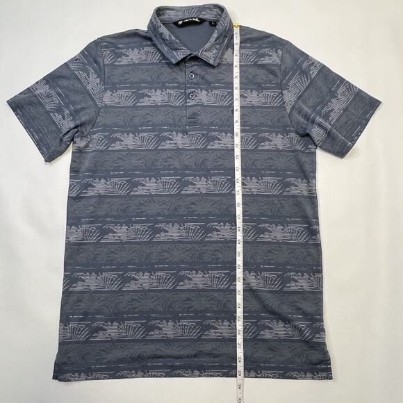 Travis Mathew Shirt Large Prestige Performance Blue Frosty Morning Golf Polo - Picture 10 of 11